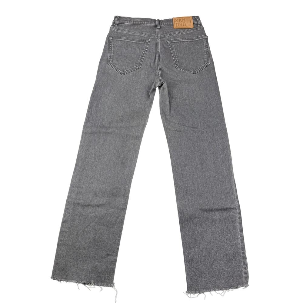 SANDRO Straight Leg Stretch Jean Size 28 Fray Hem - Picture 7 of 9